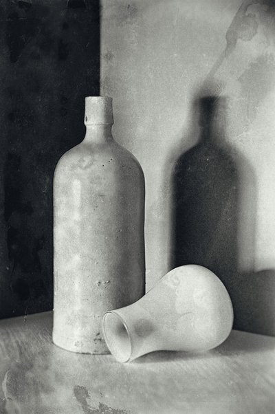 Vintage Bottle Still Life by Raffaele Corte