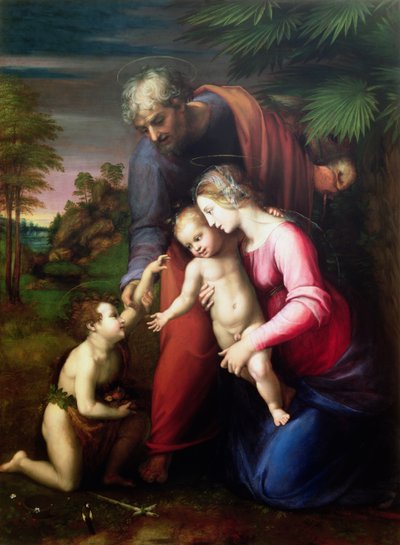 Holy Family with John the Baptist, 1513-14 by Raffaello Sanzio Raphael