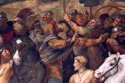 Pope Leo I, Repulsing Attila (detail), 1511-14 by Raffaello Sanzio Raphael
