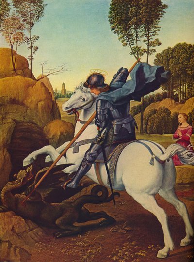 Saint George and the Dragon by Raffaello Sanzio Raphael