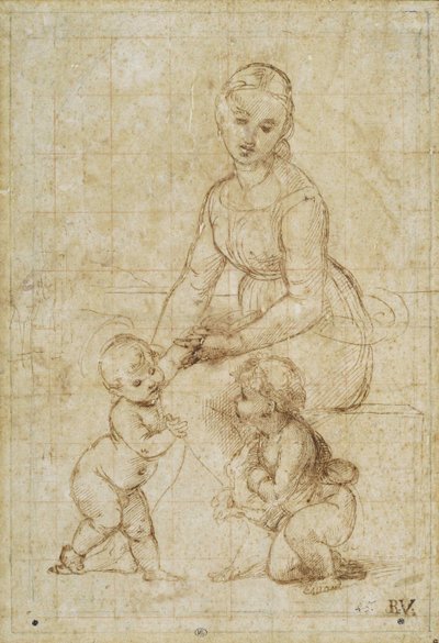 Study for La belle jardinière, ca 1506-1507 by Raffaello Sanzio Raphael