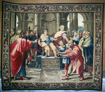 Tapestry depicting the Acts of the Apostles. The Blinding of Elymas, woven at the Beauvais Workshop under the direction of Philippe Behagle, 1695-98 by Raffaello Sanzio Raphael