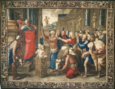 Tapestry Depicting the Acts of the Apostles, the Sacrifice of Lystra, Woven at the Beauvais Workshop Under the Direction of Philippe Behagle, 1695-98 by Raffaello Sanzio Raphael