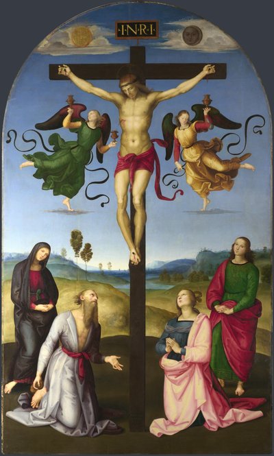 The Crucified Christ with the Virgin Mary, Saints and Angels (The Mond Crucifixion), 1502-1503 by Raffaello Sanzio Raphael
