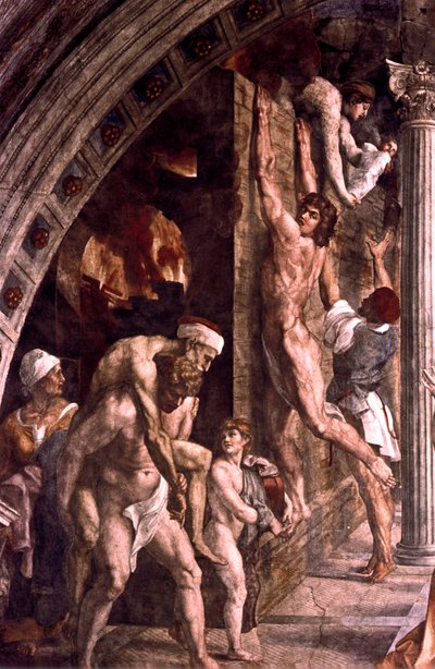 The Fire in the Borgo (detail) by Raffaello Sanzio Raphael
