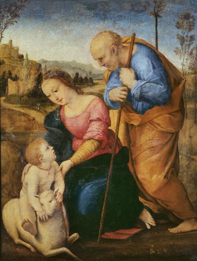 The Holy Family with a Lamb by Raffaello Sanzio Raphael