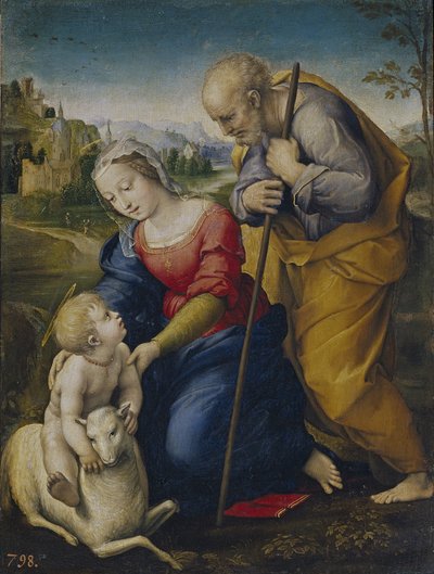 The Holy Family with a Lamb, 1507 by Raffaello Sanzio Raphael