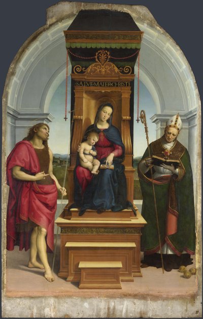 The Madonna and Child with Saint John the Baptist and Saint Nicholas of Bari (The Ansidei Madonna) by Raffaello Sanzio Raphael