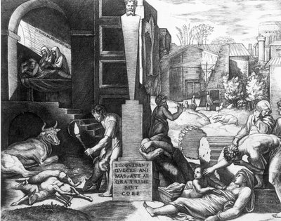 The Plague in Animals and Humans by Raffaello Sanzio Raphael