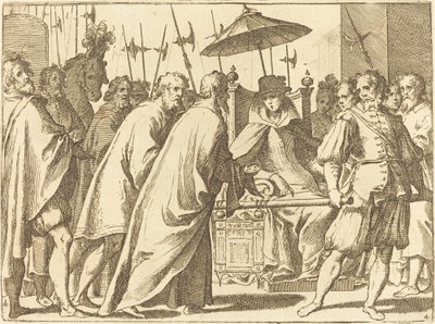Margaret of Austria Being Carried in a Chaise by Raffaello Schiaminossi