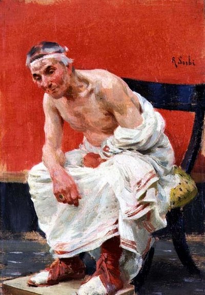 A Moment of Thought by Raffaello Sorbi