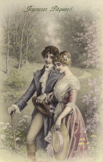 Walking Couple by Raimund Ritter Von Brennerstein Wichera