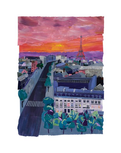 Paris at Dusk, 2021 by Raina Goran