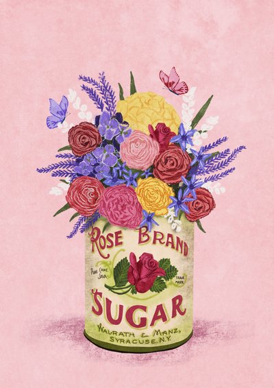Flowers in a Vintage Can by Raissa Oltmanns