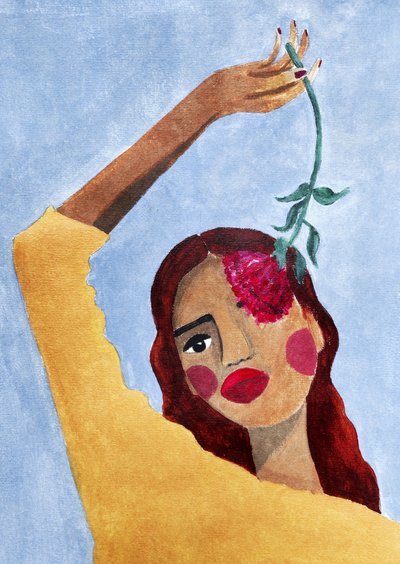 Magda with Flower by Raissa Oltmanns