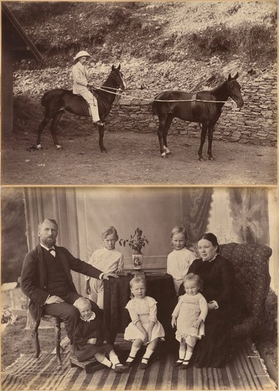 Captain H.S. Rawhinson (recto); Mr. Robert Holtz and Family (verso) by Raja Deen Dayal