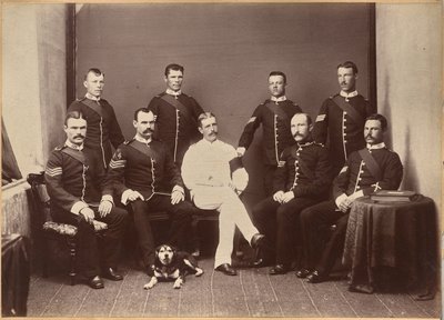 Captain Watkins and Non-Commissioned Officers by Raja Deen Dayal
