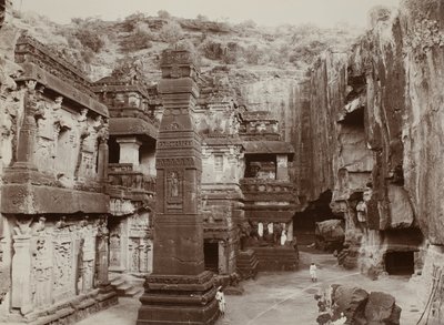 Khalias Rock-Hewn Temple, Ellora by Raja Deen Dayal