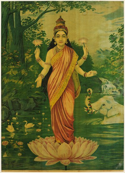 Lakshmi, 1930s by Raja Ravi Varma