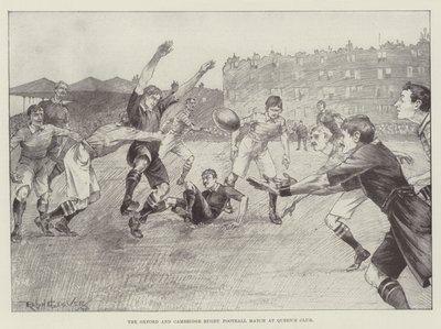 The Oxford and Cambridge Rugby Football Match at Queen