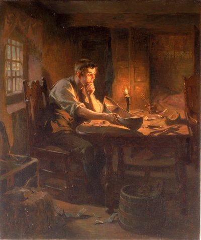 Invention of the Lifeboat, Willie Wouldhave, South Shields by Ralph Hedley