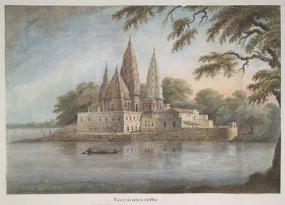 The cluster of temples at the Rajghat sangam by Ram Sita