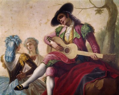 Guitar Player (detail) by Ramon Bayeu y Subias