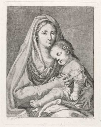 Madonna and Child after Francisco Bayeu y Subias by Ramon Bayeu y Subias