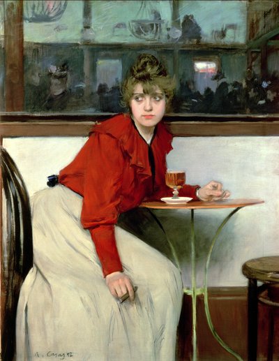 Girl in a Bar by Ramon Casas