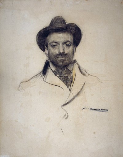 Portrait of the Spanish Painter and Photographer Jose Maria Sert by Ramón Casas