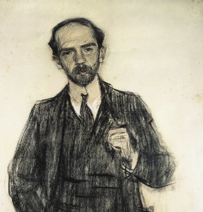 Portrait of Pio Baroja. c.1904 - 1905 by Ramón Casas