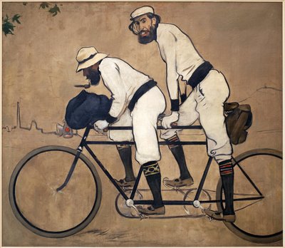 Ramon Casa and Pere Romeu on a Tandem by Ramón Casas