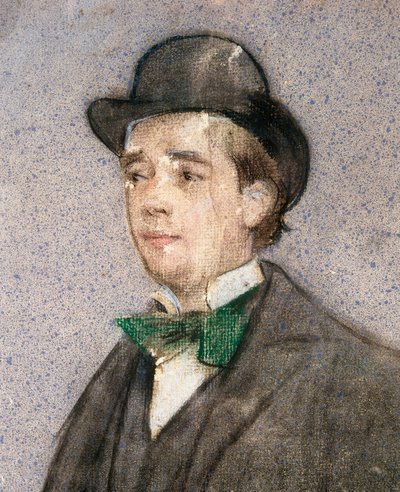 Portrait of Adria Gual (1872-1943) Spanish playwright by Ramon Casas i Carbo
