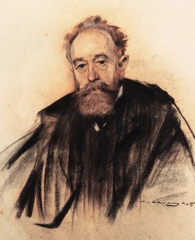 Portrait of the Spanish Painter and Politician Aureliano de Beruete (1845-1912) by Ramon Casas i Carbo