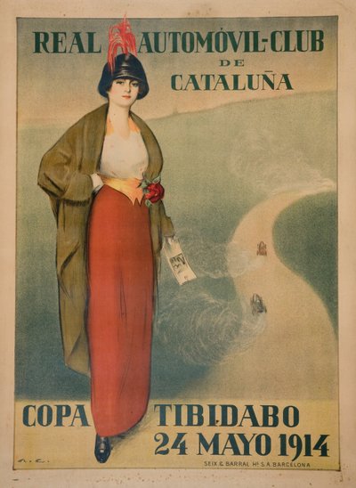 Real Automóvil Club de Cataluña Poster by Ramon Casas i Carbo
