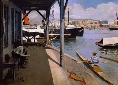 Yacht Club in Barcelona by Ramon Casas i Carbo