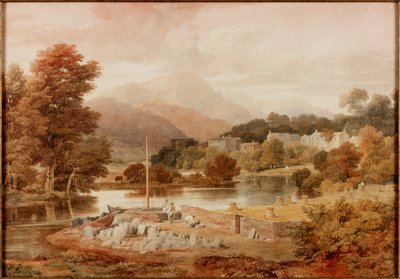 A Slate Wharf, Brathay by Ramsay Richard Reinagle