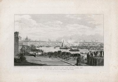 Waterloo Bridge, London, Opening on 18 June 1817 by Ramsay Richard Reinagle