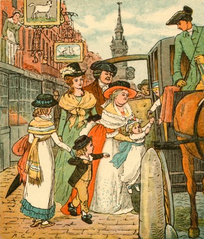 John Gilpin Sees His Family Off in a Chaise-and-Pair by Randolph Caldecott