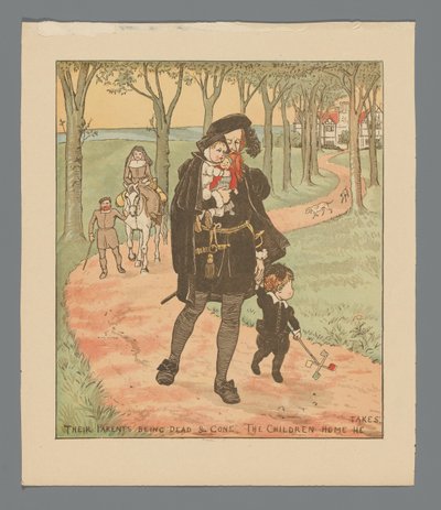 Landscape with Family on a Country Road by Randolph Caldecott