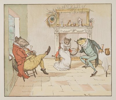 "Pray, Mr Frog, Will You Give Us a Song?", from The Hey Diddle Diddle Picture Book, pub.1882 by Randolph Caldecott