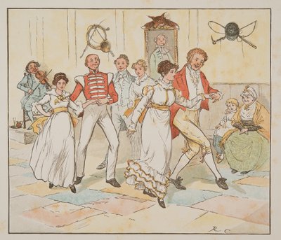 The Soldier and his Bride, from The Hey Diddle Diddle Picture Book by Randolph Caldecott