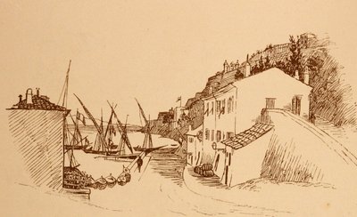 Local French Fishing Village in the South of France by Randolph Caldecott