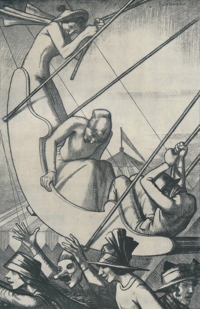 Bank Holiday - The Swings by Randolph Schwabe