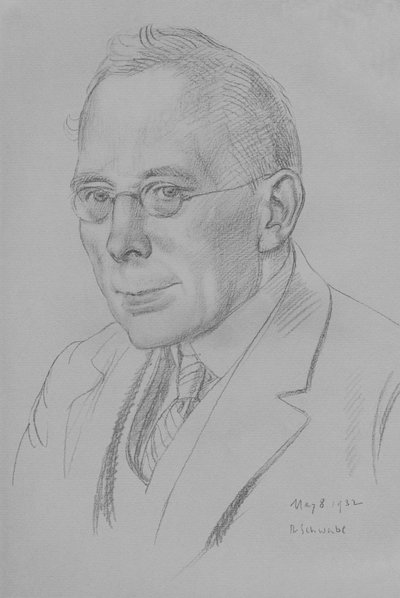 Campbell Dodgson, Keeper of Prints and Drawings, British Museum, 1912-32 by Randolph Schwabe