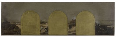 Sketch for the Cabinet of the Prefect of Paris City Hall: A Battery at the Ramparts: The Siege of Paris in 1870 by Raoul Joseph Arus