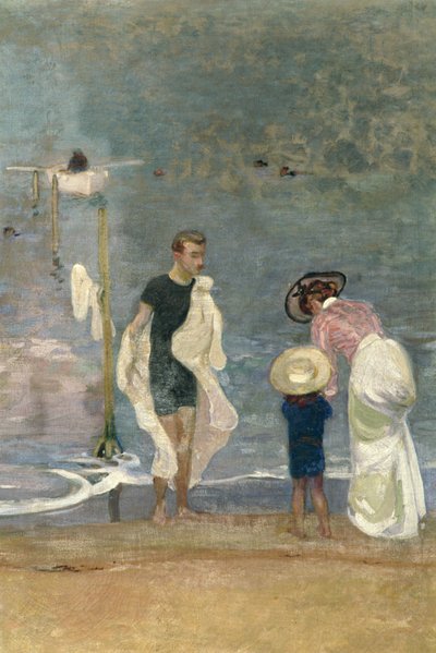 On the beach (detail) by Raoul Du Gardier