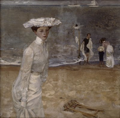 On the Beach by Raoul Du Gardier