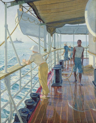 Washing Down the Decks by Raoul Du Gardier