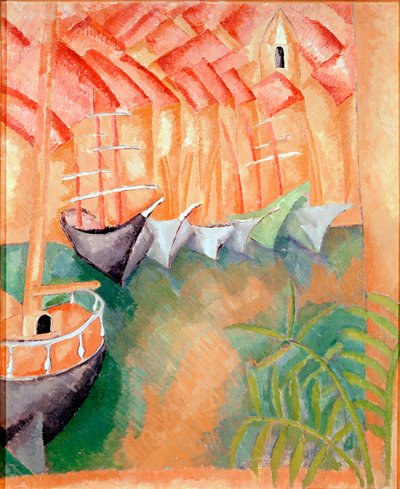 Boats at a Dock in the Port of Marseille by Raoul Dufy